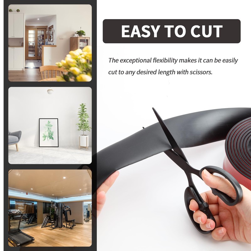Heonay Self Adhesive Rubber Strips, Solid Neoprene Rubber Strips Rolls