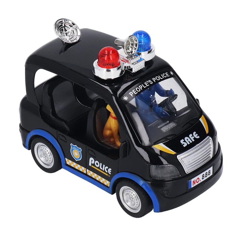 Policeman Car Toy Strong Alloy Detailed Texture Lights Sound Effect