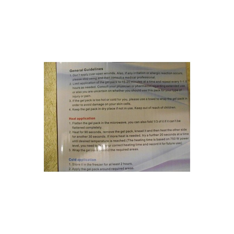 Ohuhu Hot Cold Reusable Gel Ice Pack with Strap Pain