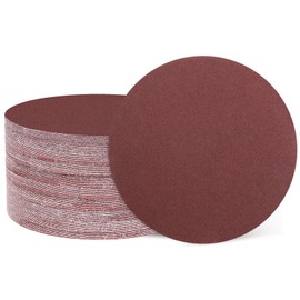 HARFINGTON 50 Pcs 7 Inch Sanding Disc 150 Grit Hook and Loop Sandpaper Random Orbital Sander Pads for Woodworking Automotive Metal Polishing