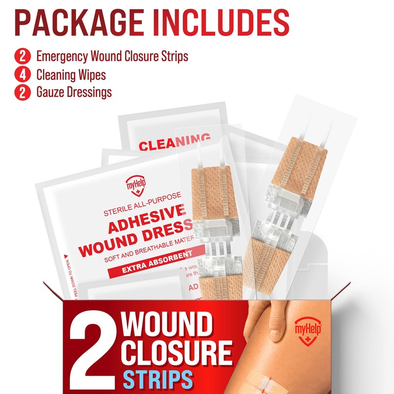 Emergency Wound Closure Strips - 2pk - Laceration Closure Kit
