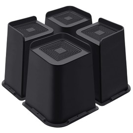 ANNKUT Bed Risers 8 Inch Heavy Duty, Furniture Risers for Bed Desk Table Sofa Couch，Oversized Bed Lifts Risers, Support up to 5000 Lbs(4 Pack Black)