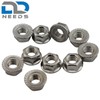 D2D Pack of 10 Flange Nuts with Locking Toothing Size: