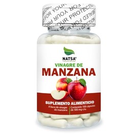NATSA Vinagre de Manzana 100 cápsulas  2 cápsulas diarias  Calidad Premium  Ingredientes Puros                                                        