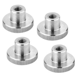 Set of 4 SOTECH Knurled Nuts M5 Stainless Steel V2A (SS304) High Shape DIN 466 Metric Grip Nut with Knurled Side Surfaces