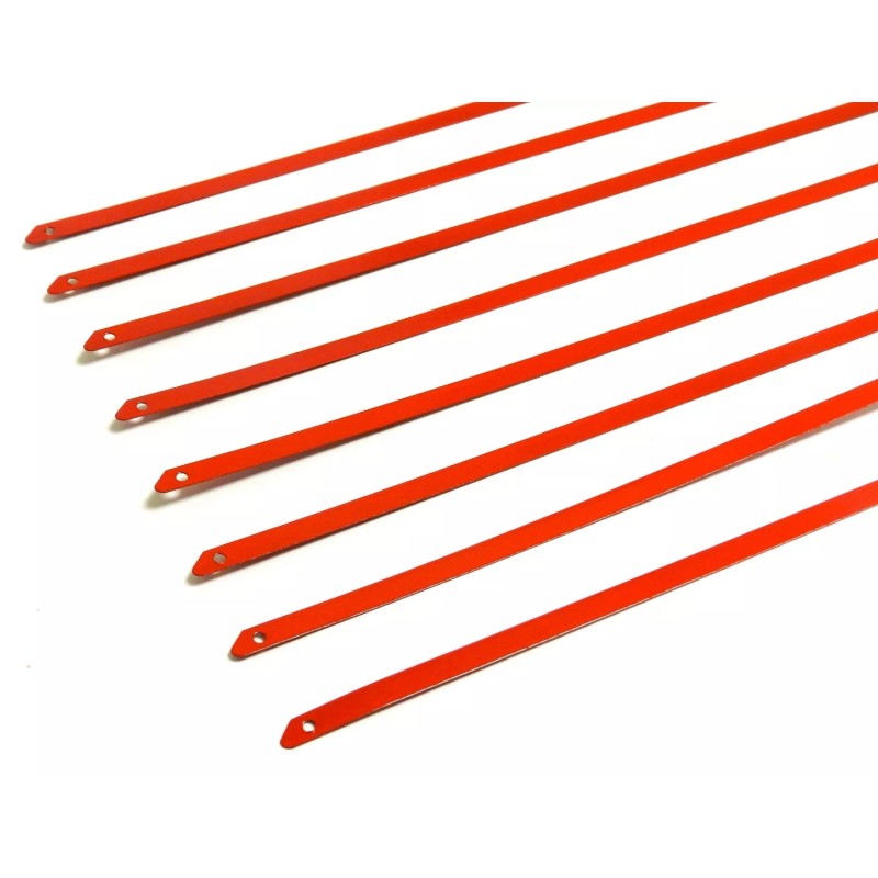 Unbranded 8" UNIVERSAL STAINLESS STEEL CABLES ZIP TIES X6 RED