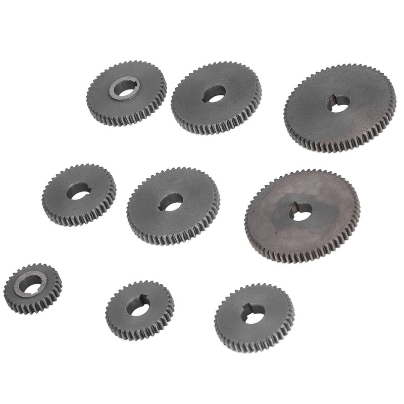 9Pcs Metal Gear Set Mini Lathe Cutting Machine Gears 2xT60