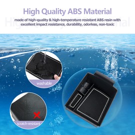 LUWU Compatible with Kia Niro SG2 2022 2023 2024 UK Center Console Organiser Armrest Container Storage Box for Coin and Sunglass Holder Centre Armrest Car Accessories with Anti-slip Mat (white)