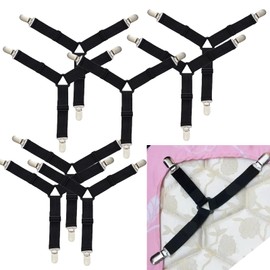 Biluer Bed Sheet Tensioner, 8 Pieces Bed Sheet Tensioner, Adjustable Bed Sheet Tensioner, Flat Sheet Tensioner, Bed Sheet Tensioner, Bed Sheet Holder, Sheet Tensioner, Fitted Sheet Holder