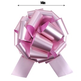 2Pcs Large Gift Bows，14" Wide, Bows for Gift, Christmas, Presents, Birthday, Baby Shower, Gift Basket,Wedding, Reception, Easter,Decoration, Office, Classroom, Fundraiser. (Light Pink)