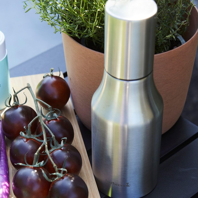 Barbecook Oil Bottle with Spout, Stainless Steel Oil Jug, Refillable,