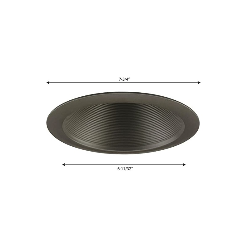 Progress Lighting P8066-20 Step Baffle for Insulated Ceilings 7-3/4-Inch Outside