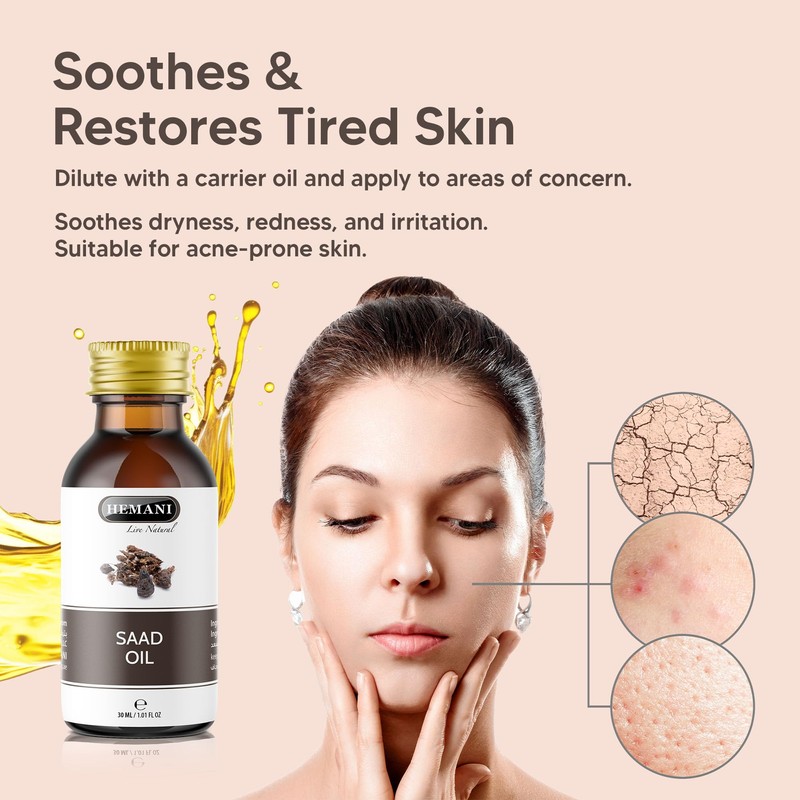 HEMANI Saad Oil 100% Natural Cold Pressed Halal Essential Oil