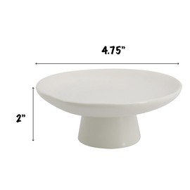 COLLECTIVE HOME - Ceramic Jewelry Tray, Decorative Geometric Jewelry Dish, Luxurious Trinket Tray with High Base, Birthday Mother's Day for Women (Round Matte Gold)