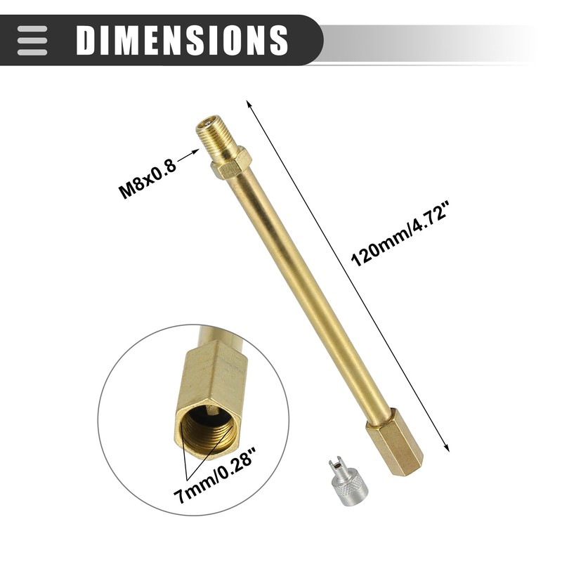 Motoforti Universal Car Tire Valve Stem Air Inflation Extension Adaptor,