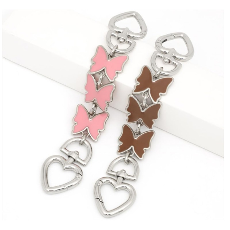 AUMEY Butterfly Purse Extension Chain,Metal Shoulder Extension Handbag Replacement Strap,