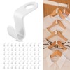 Pack of 60 Clothes Hangers Connecting Hooks, Hooks for Hangers
