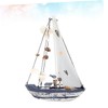 ORFOFE Marine Shell Sailing Boat Ornament Resin Craft Home Decor