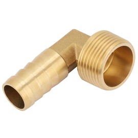 90 Degree Angle Brass Bar Connector G3 / 4 Inch Male Thread Metals Brass Hose Connection Air/Water/Fuel/Oil/Inert Gas (19 mm)