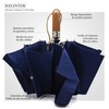 KELINTER® Wooden Handle Windproof Folding Umbrella with Auto Open and