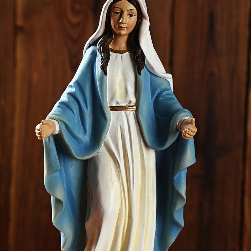 Mary Statue Resin Virgin Mary Religious Ornaments Christian Religious Figurine