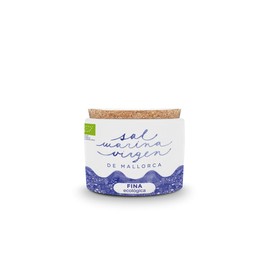 Sal Marina Virgen Fine 125 g - Sea Salt from Mallorca - Hand Harvested by Sun & Wind - Natural, Unrefined, No Additives - Fine Salt in Ceramic Tin