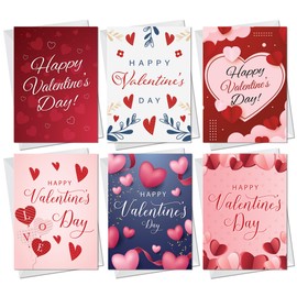 RED OCEAN Pack of 30 Valentine's Day, Valentines Day Card Multipack, Happy Valentines Day Cards, 30 Cards With White Envelopes, Valentines Card For Him Her