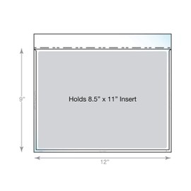 EnvyPak Clear Catalog Envelope, Auto-Insertable No Tape, Horizontal Style Holds 8.5" x 11″ Insert - Box of 500