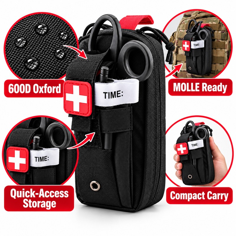 Professional First Aid Kit Pouch – Molle Medical Rescue EDC
