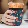 Reusable 3-Pack Iced Coffee Cup Sleeve, Insulated Neoprene, Beverage Holder