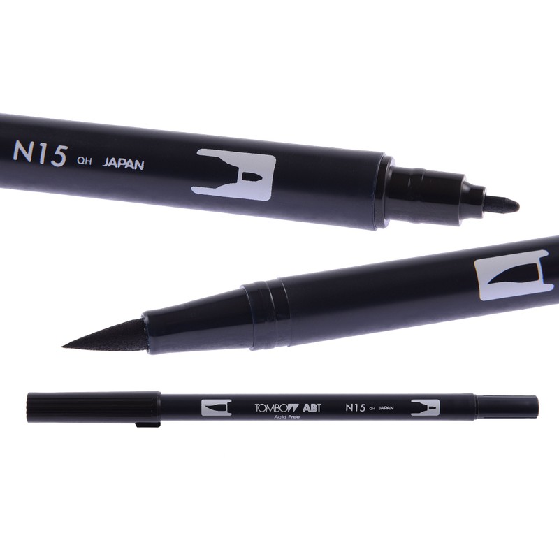 Tombow ABT Dual Brush Pen - Grey Colours (Pack of