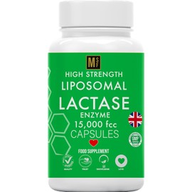 Liposomal Lactase Enzyme 15000FCC | 120 High Strength Lactase Capsules | Enzyme Tablets | Lactose Digestion | Digestive Enzyme Food Supplement