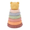 6 Pcs Soft Sensory Stacking Circle Toys with Bear Stacker