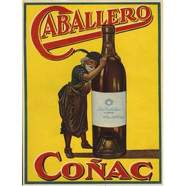 Vintage Caballero Cognac Ad Reproduction Metal Sign FREE SHIPPING Bar Decor