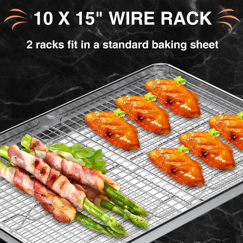 Cooling Rack for Baking 2-Pack, 15 x 10 Inches Baking