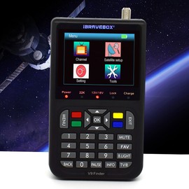 V9 Finder Digital Satellite Finder LCD Satellite Finder Digital Satellite Signal Finder Meter Satellite Meter Satellite Finder 3.5 inch LCD Digital Display Satellite Television