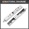 uxcell 2Pcs Door Bolts Latch 6 Inch, Stainless Steel Security