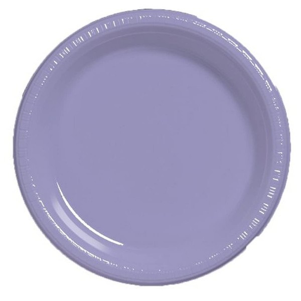 Creative Converting Touch of Color 20 Count Plastic Lunch Plates, Luscious Lavender