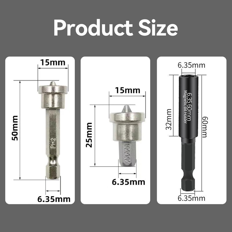 VZU 10PCS Drywall Positioning Bit, Drywall Screw Depth Setter, Plasterboard
