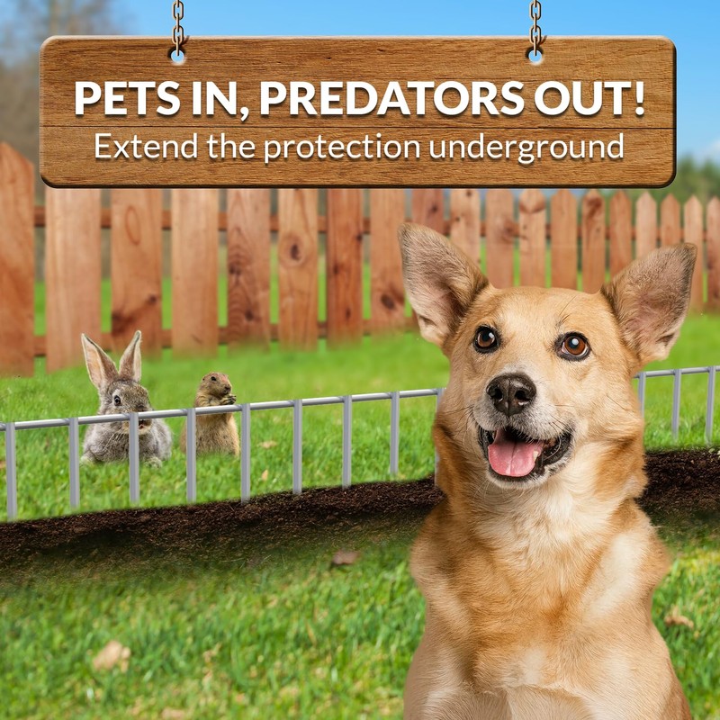 Dig Defence Original Animal Barrier Fence - Small/Medium Decorative Garden