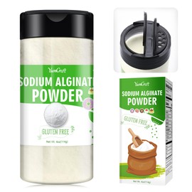 Sodium Alginate Powder - 4oz Pure Sodium Alginate Food Grade Thickener Powder, Natural Gelling Agent for Desserts, Caviar Spheres Making, Ice Cream, Meatloaves, Vegan Stabilizer for Baking, Thickening
