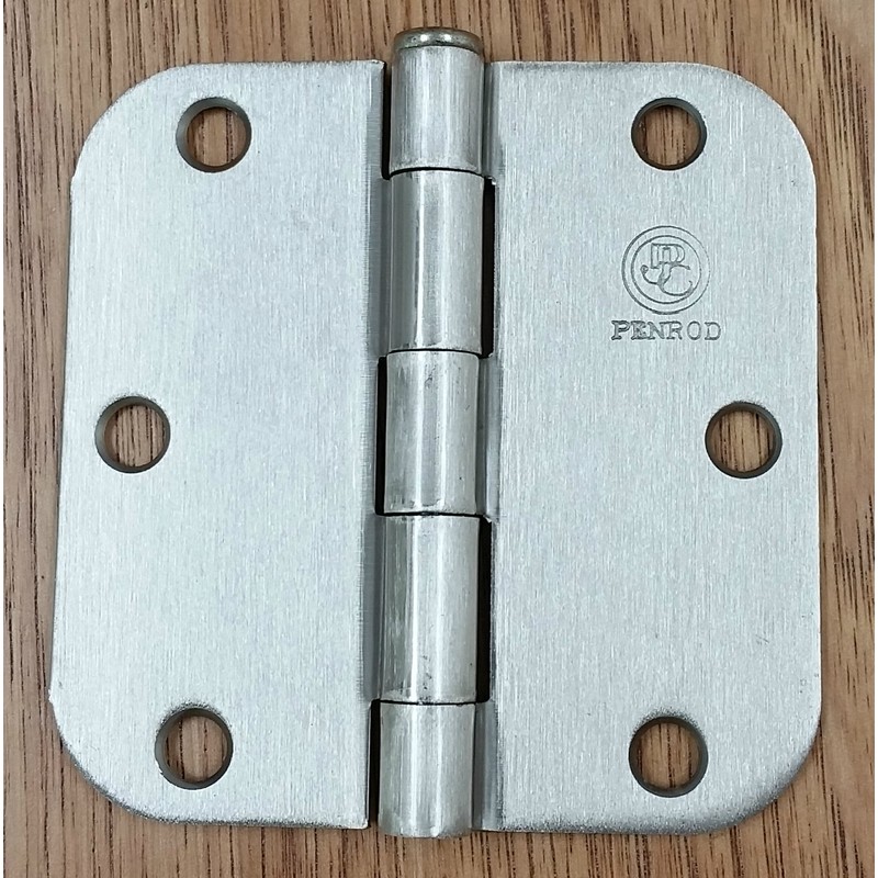 Penrod Interior Door Hinges, Satin Nickel, 3.5 Inch with 5/8