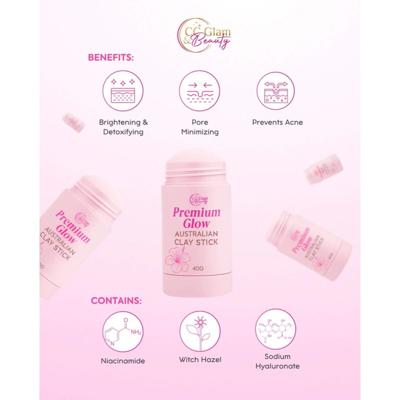 CC GLAM & Beauty Premium Glow Australian Clay Stick -