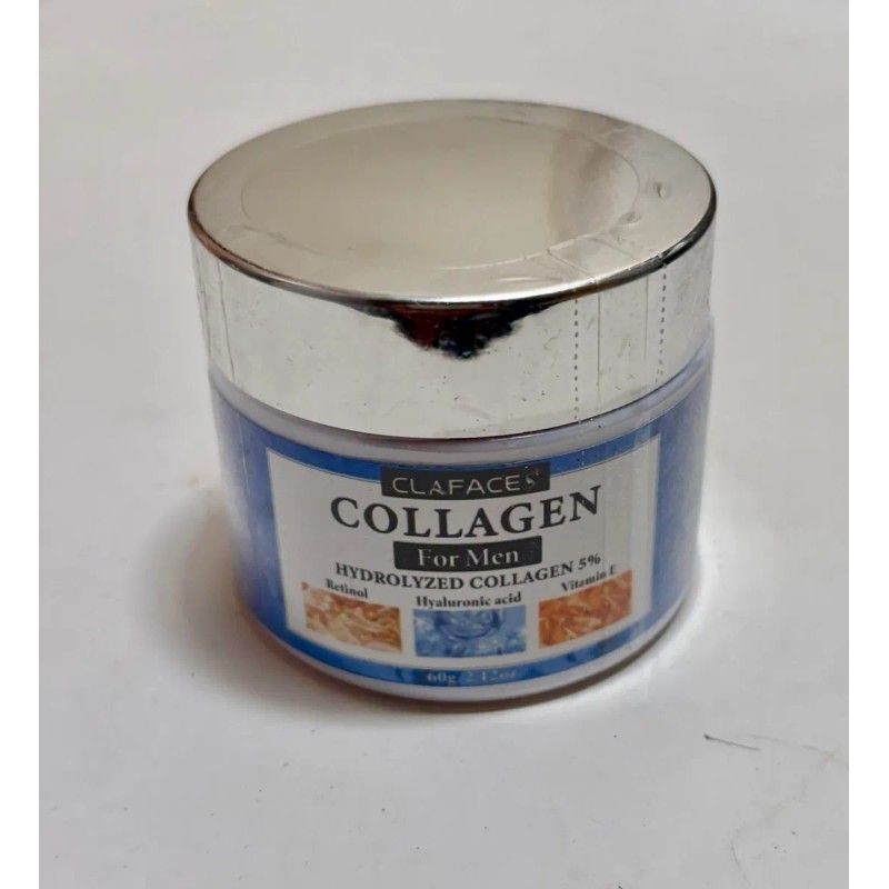 Crema Colágeno Para Hombre Retinol,vitaminae,hialurónico60gr Mixta Día/noche