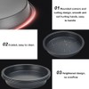 ANTHYTA 4 Stücke Pie Tin Pizzaform Rund Ø18cm Pizzablech Carbonstahl