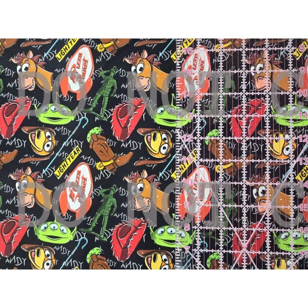 Unbranded Custom Cotton Woven Fabric Hearts Toy Story Movie Andy