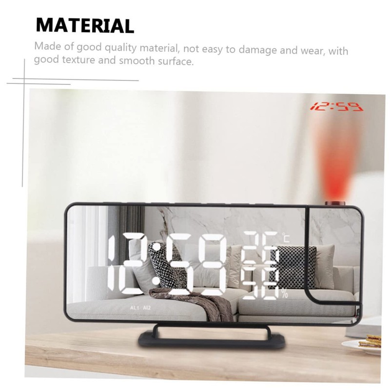 CIYODO Led Digital Alarm Clock Mirrored Projection Table Radio Multi-Function