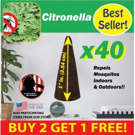 Benben Home & Lifestyle Citronella Benben US Incense 40x1" Cones ~ Vegan ~ High Fragrance Load