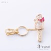 3 carat Bag Key Clip, Shell / Cat Sideways Orientation,