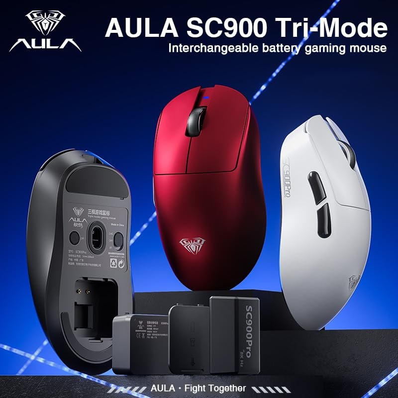 AULA SC900 Max Wireless Gaming Mouse, 30000 DPI, 750IPS, PAW3950